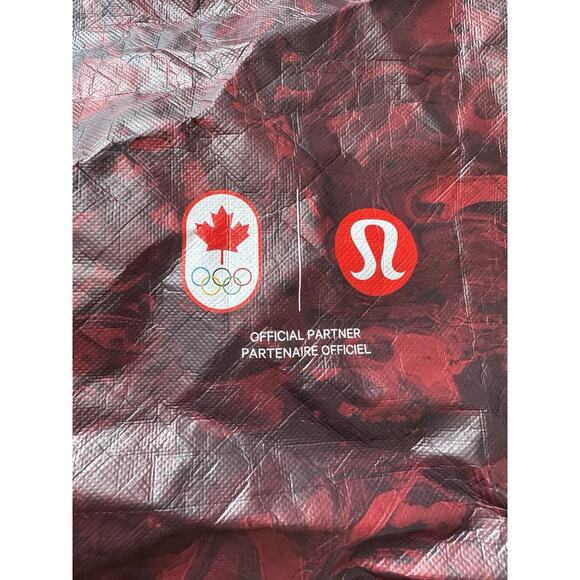 Lululemon Canada Olympics 2022 Red & White Reusable Large Totes Limited Edition - Picture 2 of 5